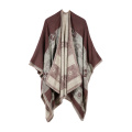 Chandail de cardigan de Ruana de poncho de châle des femmes ouvert avant élégant Cape Wrap